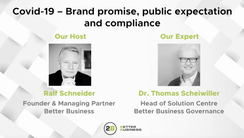 Brand promise, public expectation and compliance